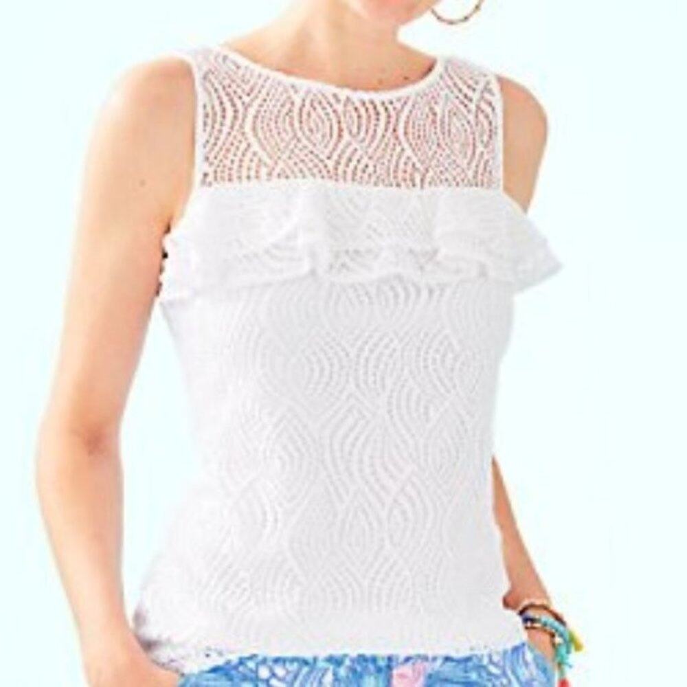 NWT Lilly Pulitzer Janine Lace Top, M